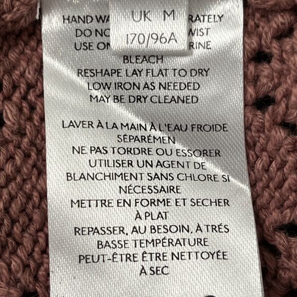 Free People Eloise Pullover Sweater Women's M Pointelle Knit Puff Sleeve Maeve - Picture 8 of 9